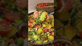 High-Protein Potato Salad 🥗 😍🔥🫶🏼#shorts #tagesrezept #easyrecipe #asmr #goodvibes #cooking