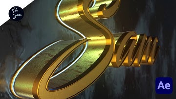 Gold 3D text animation - After Effect - Element 3D