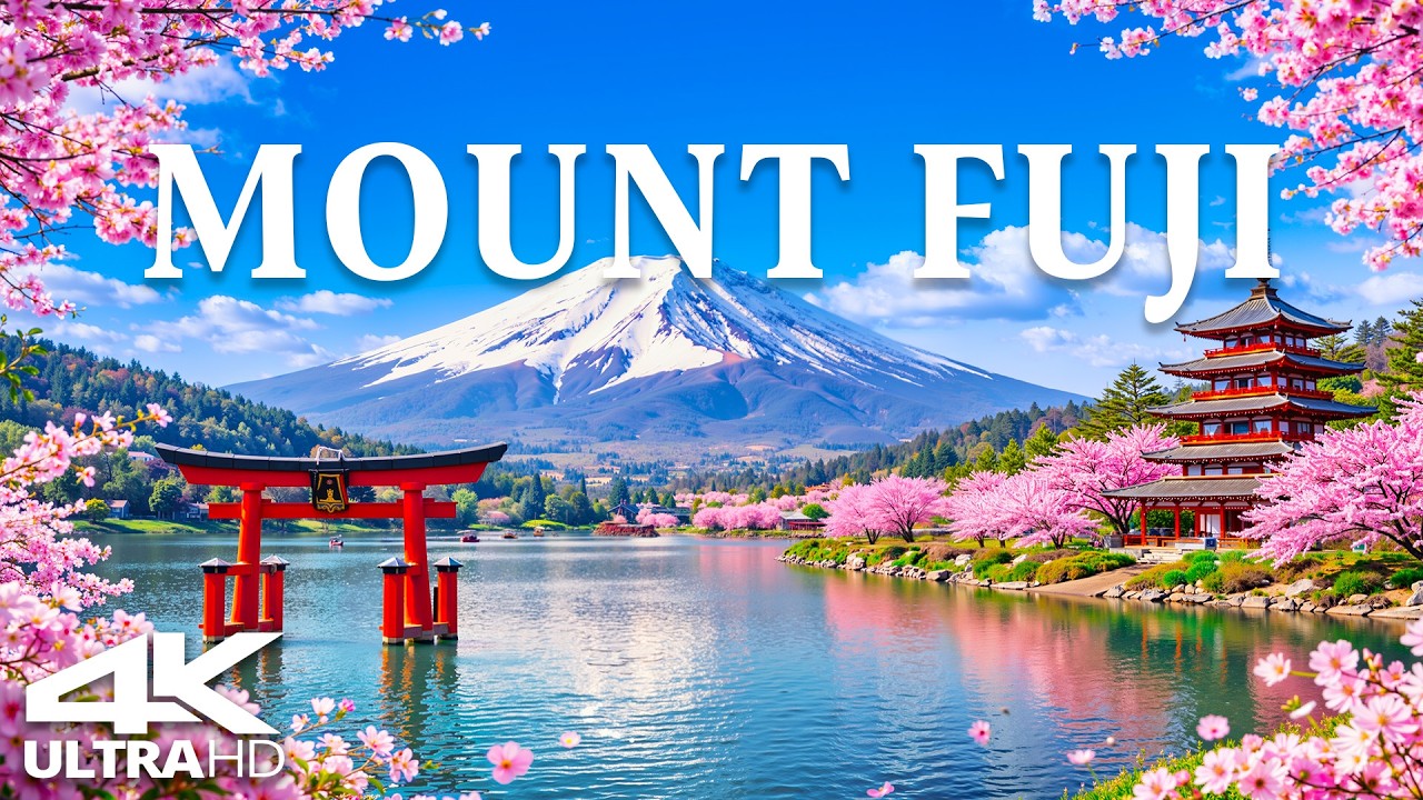 Spring in Mount Fuji 4K | Iconic Peaks, Cherry Blossoms & Serene Japanese Landscapes 🌸