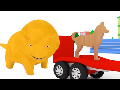 Apprendre les animaux - Dino joue à cache cache