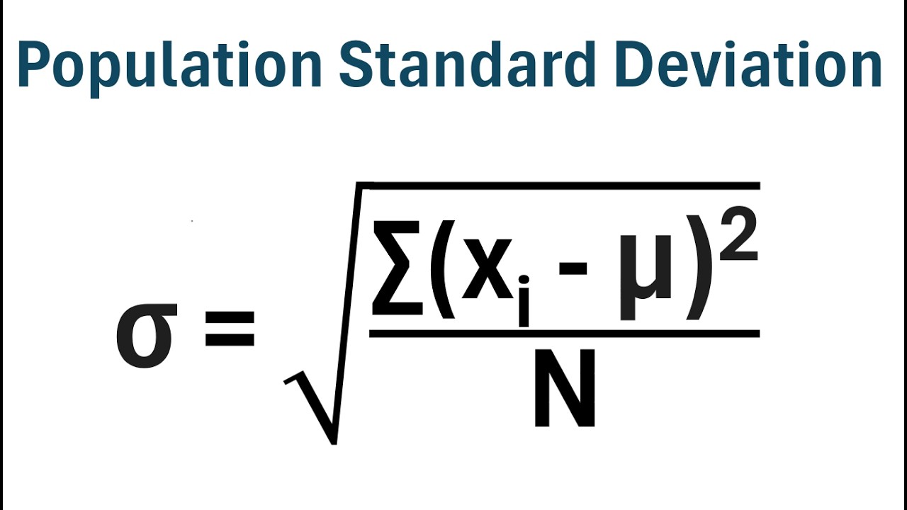 How to Calculate Population Standard Deviation - YouTube