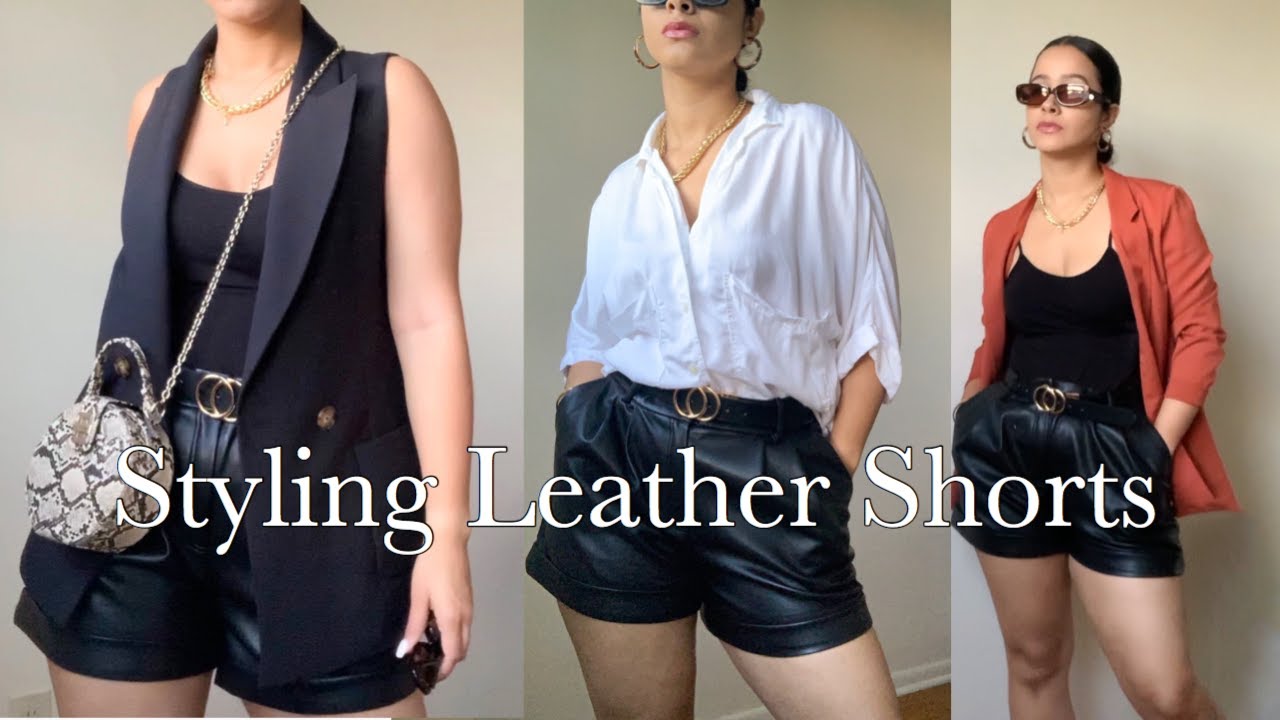 8 WAYS I STYLE MY LEATHER SHORTS | SUMMER TO FALL TRANSITIONAL LOOKBOOK