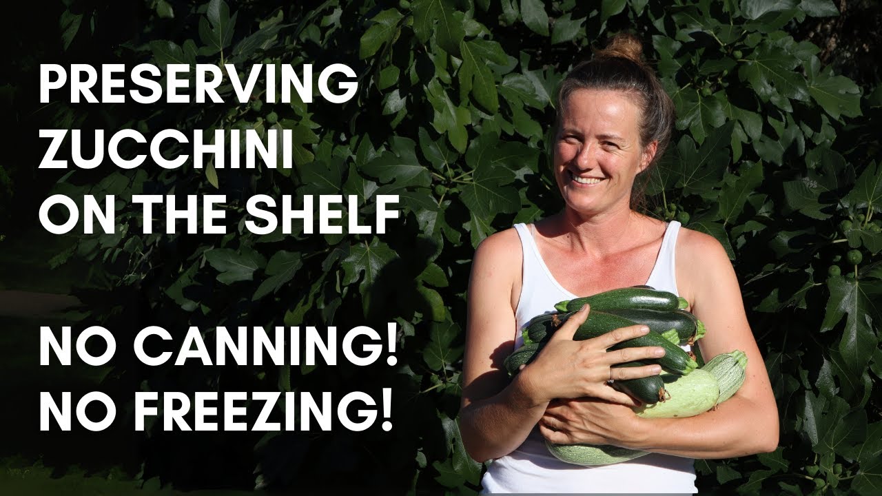 Preserving zucchini (courgette) without any freezing or canning!