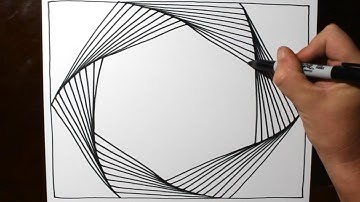 How to Draw a Hexagon Spiral Drawing | Satisfying and Relaxing