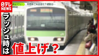 時間帯で料金変わる？電車・タクシー ダイナミック・プライシング」の影響は（2021年6月1日放送「news zero」より）