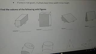 Volume of Solid Figures and Applications (part 1)