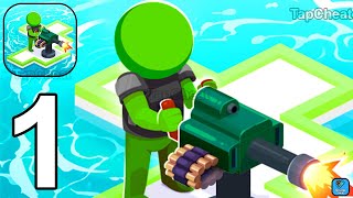 War of Rafts: Crazy Sea Battle - Gameplay Walkthrough Part 1 Tutorial Sea Raft War Army Commander screenshot 5