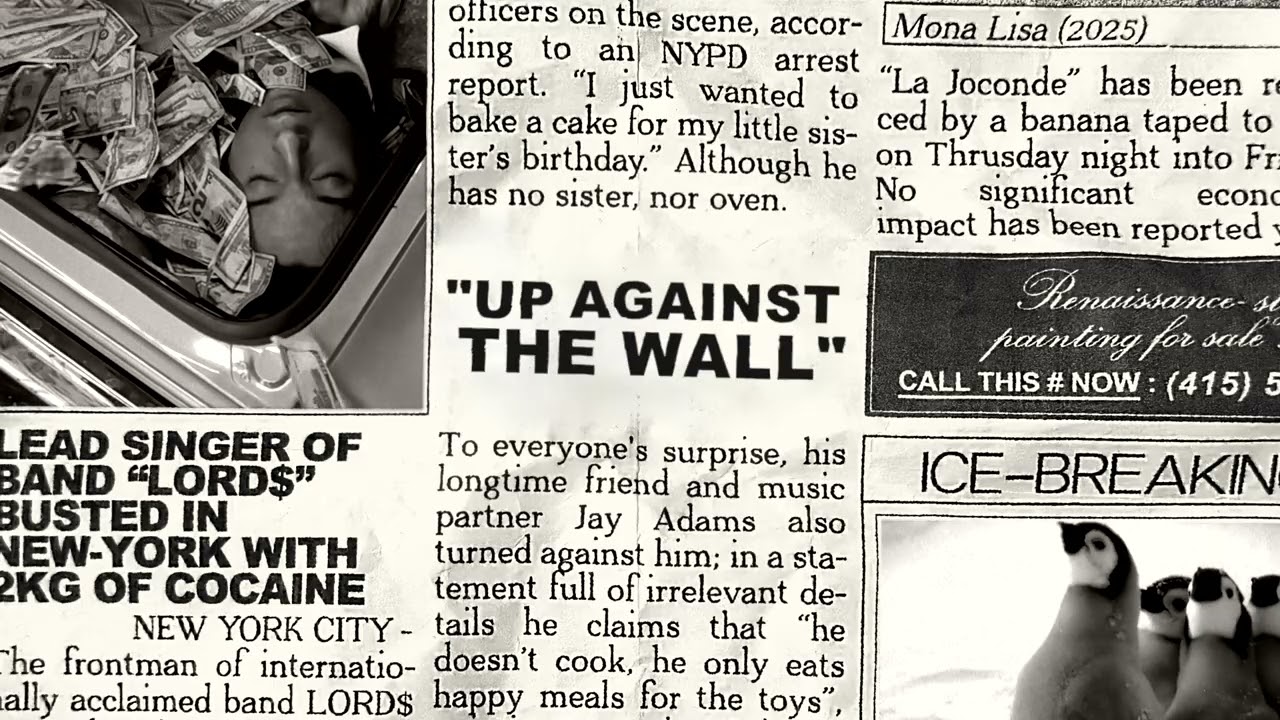 LORD$ - Up Against The Wall (Official Lyrics Video)