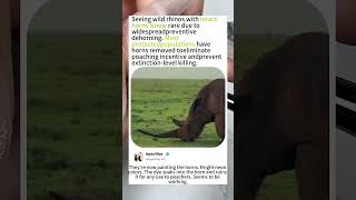 Seeing wild rhinos with intacthorns isnow rare due