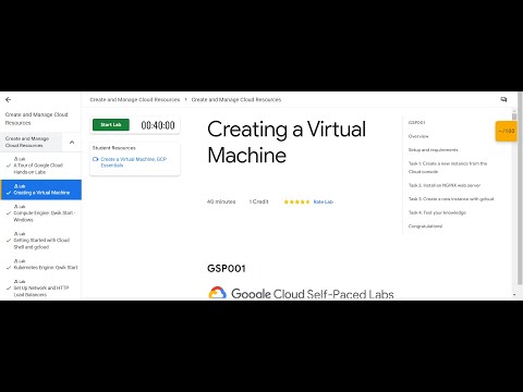 #GSP001 | Creating a Virtual Machine | Create and Manage Cloud Resources Skill Badge | GCCF