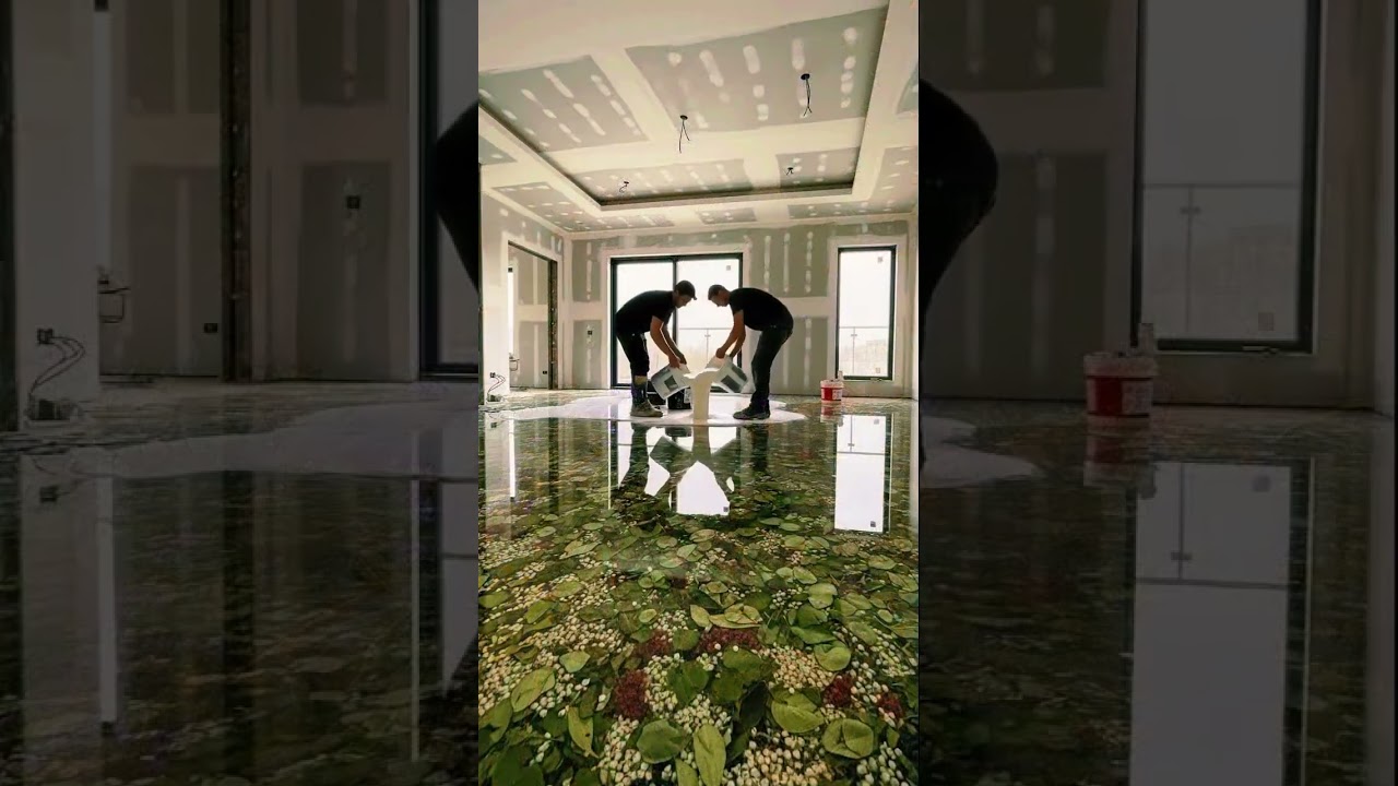 Open-plan living space ideal for showcasing deep-gloss epoxy reflections 