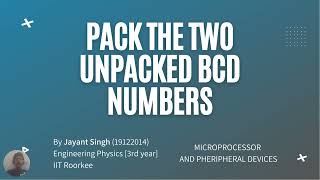 Pack the unpacked BCD number