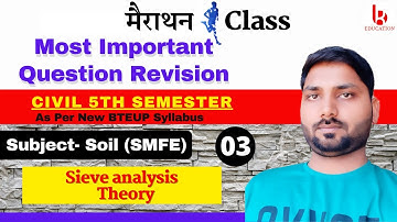 SMFE || Class 03 Most Important Question Revision (Theory) || Civil 5th Semester By Brijesh Sir