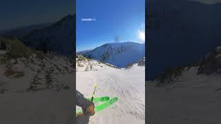 Skiing lobster claw in Tuckerman ravine mount Washington #snowboarding #backcountryski #ski