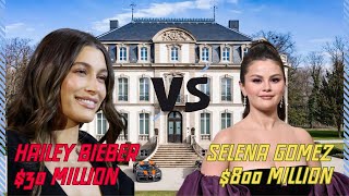 Selena Gomez vs Hailey Bieber - Lifestyle War in 2023, Net Worth, Bio, Mansions, Car collections
