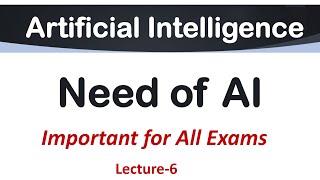 Lec-6 | Need of Artificial Intelligence | Evolution of AI in English | AI Important Topics