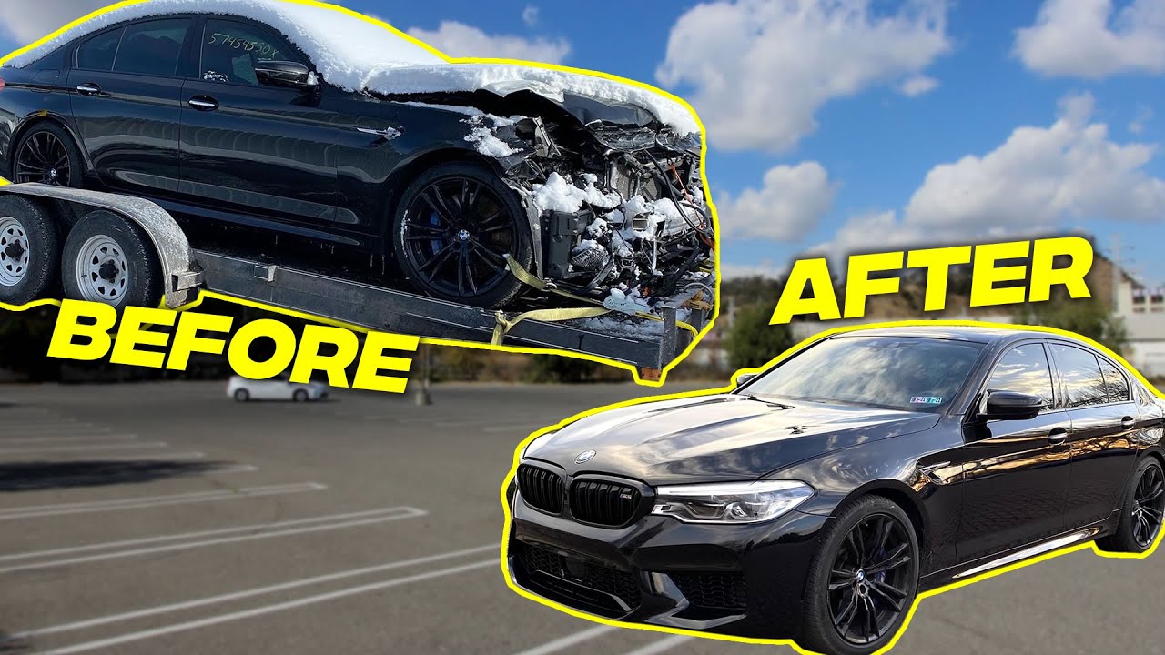 Rebuilding A SALVAGE BMW M5 F90 IN 10 MINUTES