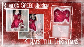 Christmas satin slip cut-out corset dress roblox speed design || 4 days 'till Christmas series