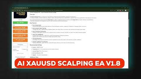 AI XAUUSD Scalping EA v1.8 for MetaTrader 5-Download