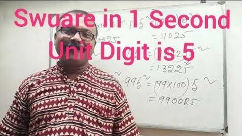 Fast Math Square Trick For Unit Digit 5 Numbers in your Mind