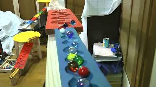 marble run race　9 wooden wave slope　2HABA yellow circle　#marblerunrace　#marblerun