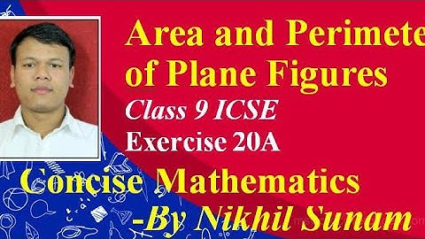 Class 9 ICSE Area and Perimeter of Plane Figures