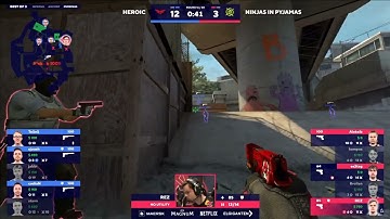 IMPRESSIVE ACE IN PISTOL ROUND BY REZ - BLAST PREMIER HEROIC vs NIP