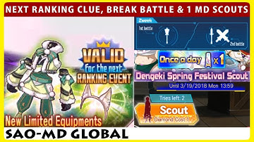 The Next Ranking Clue, 2nd Week Break Battle & 1 MD Scouts (SAOMD Memory Defrag)