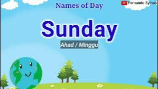 Nama Hari dalam seminggu | names of day - belajar bahasa Inggris - Fernando Syihab