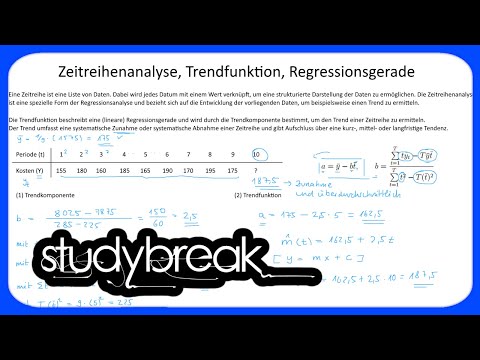 Zeitreihenanalyse, Trendfunktion, Regressionsgerade | Statistik