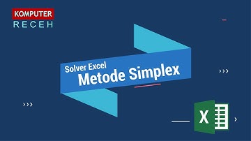 Simplex Solver dengan Excel