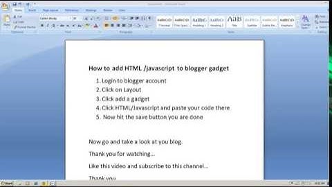 How To Add HTML/Javascript To Blogger gadget