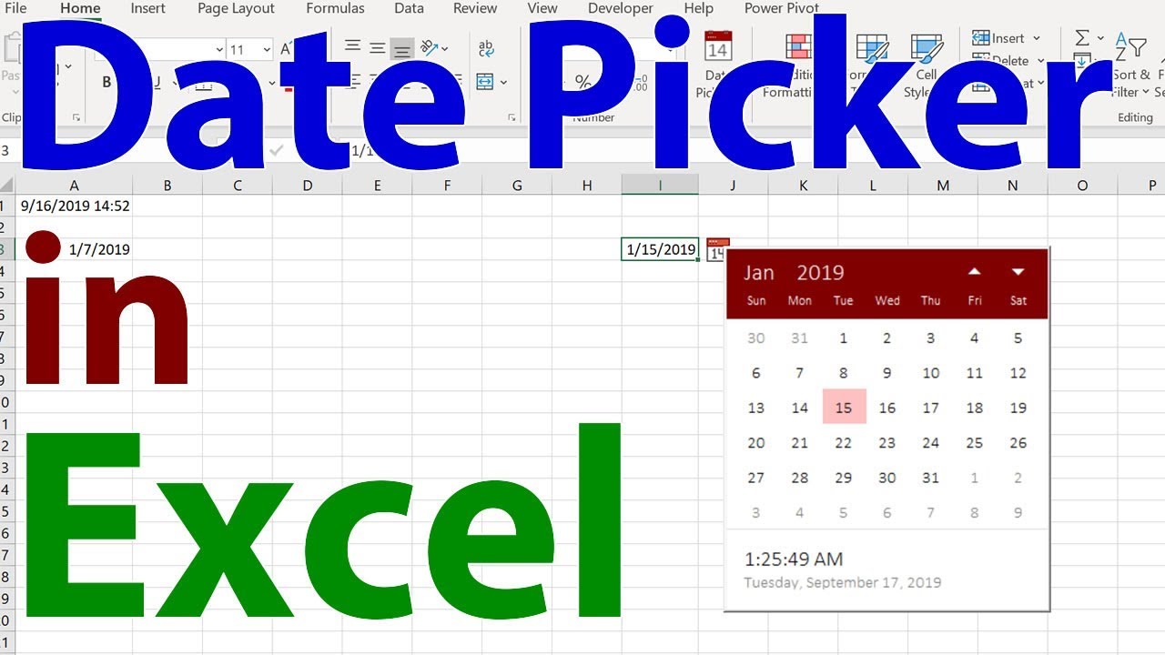 Update Date Picker in Excel - The Coolest Little Helper in Excel!