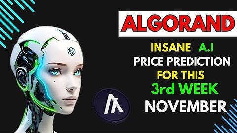 Insane ALGORAND Price Prediction for THIS WEEK by A.I