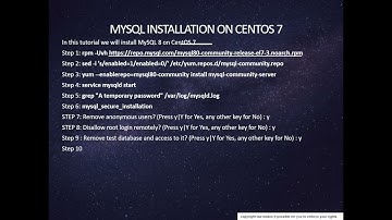 install MySQL in CentOS in 30 sec