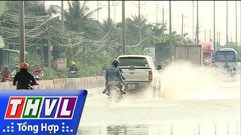 THVL | Quốc lộ 1 qua Vĩnh Long bị ngập do triều cường