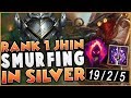 #1 JHIN Showing how to carry SILVER games! / Jhin Unranked to Challenger #1