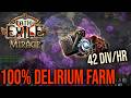 100% delirium farm for stacked deck, chisel, refracting fog and volatile orb - Path of exile 1
