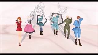 [MMD] [HETALIA] Follow the Leader [Girly Man Trio VS Nyo!Man Girl Trio]