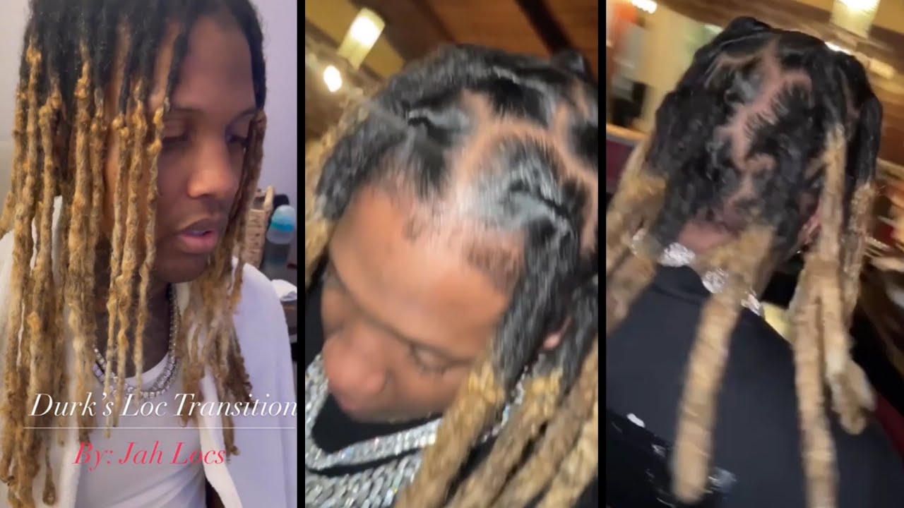 Lil Durk's hairstylist shows his locks transition process - YouTube