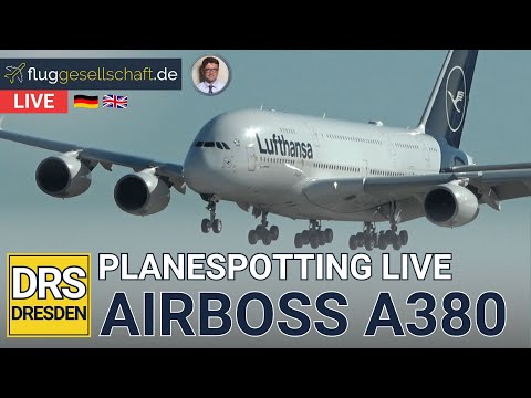 Lufthansa A380 LIVE at Dresden Airport | Germany D-AIMC LH9900 arrival  | Sonntag 1. Feb. 2026