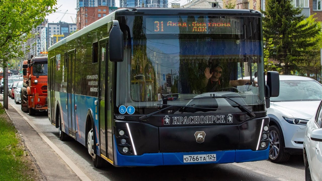 Поездка на автобусе ЛиАЗ 5292.65 с г.н. О 766 ТА по 31 маршруту в Красноярске