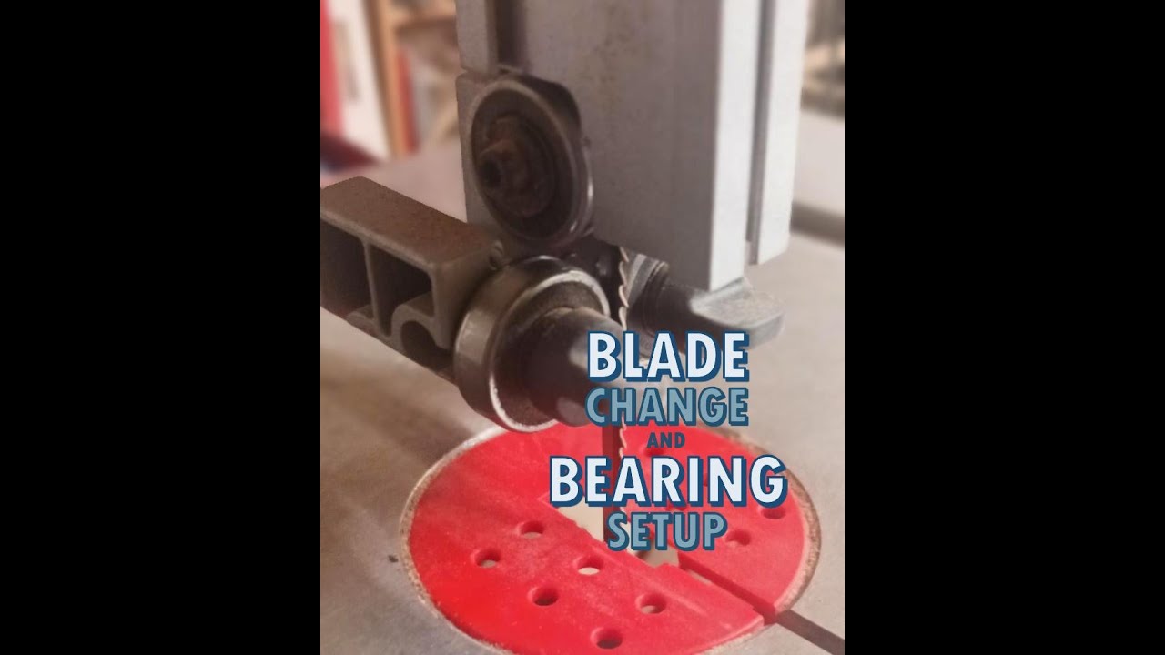 Замена пильного полотна и регулировка подшипников для ленточной пилы Bauer 14 дюймов