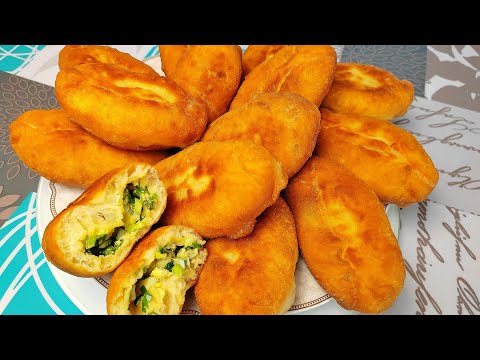 Пирожки нежнее Пуха с луком и яйцом!!! Тесто на кефире!!!