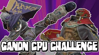 THE 7 LEVEL 9 GANONDORF CPU CHALLENGE!!