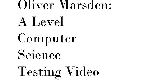 Oliver Marsden - A level Computer Science Project: Squash Update - Testing