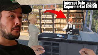 KASİYER ALDIK! DÜKKANI 2 KAT BÜYÜTTÜK! PARA AKIYOR Internet Cafe & Supermarket Simulator 2024 #2
