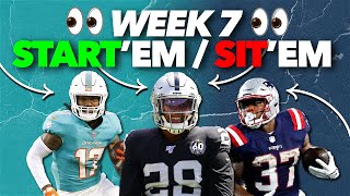 Start Em Sit Em Week 7 - Fantasy Football