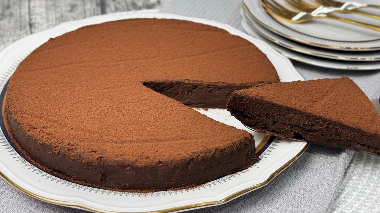 Torta al Cioccolato 2 ingredienti senza cottura, senza uova e senza farina
