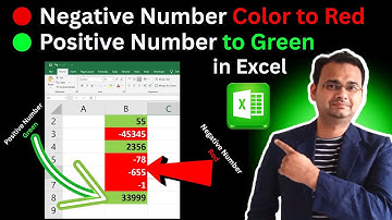 Excel - Negative Number Color to Red & Positive Number to Green with Conditional Formatting